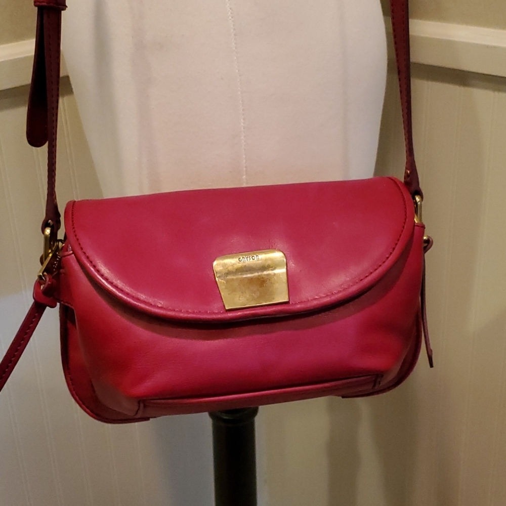 *SALE* Gryson maroon leather crossbody - Picture 2 of 13